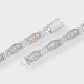 15MM ICED EYE BRACELET - ORANGE